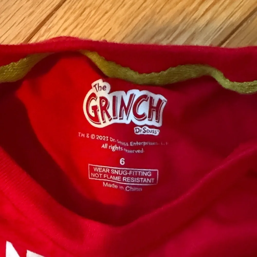 Merry Grinchmas Kids Pajamas - Red and White